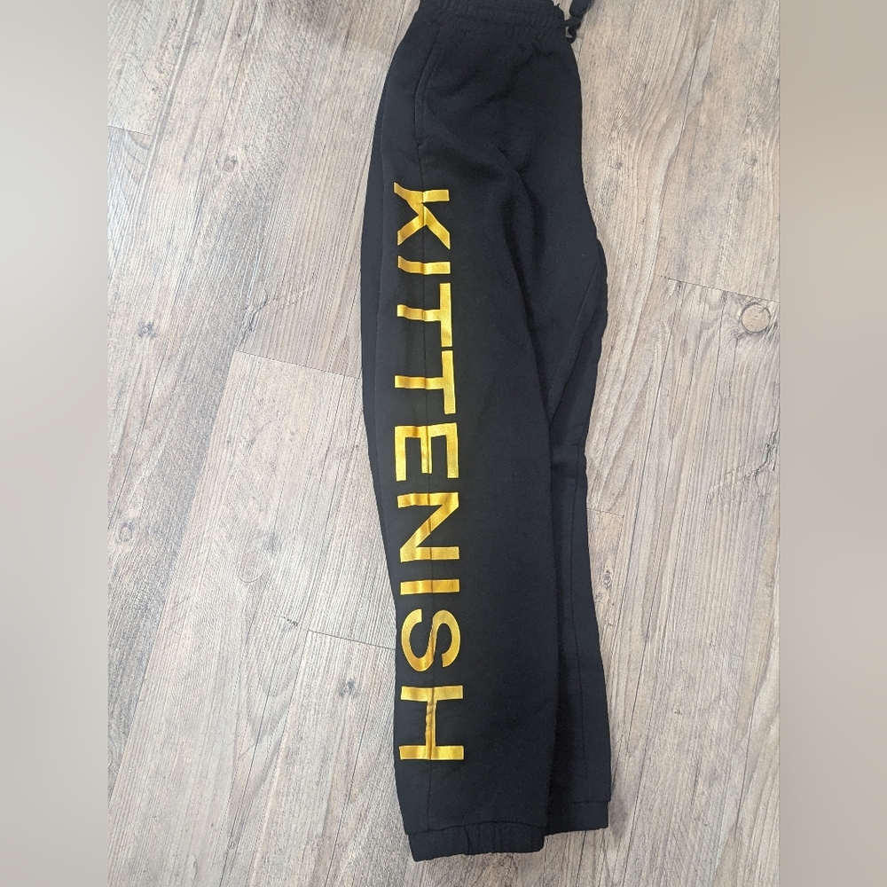 Jesse James Black Gold Kittenish Sweatpants Size Large